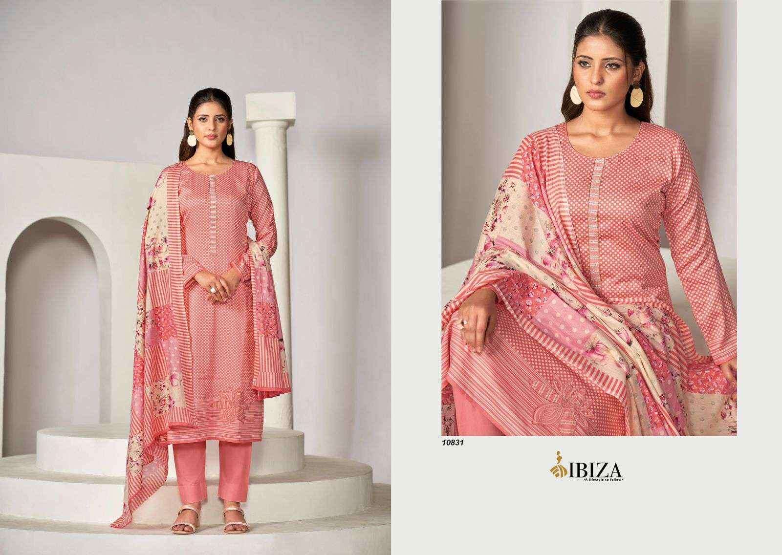 Ibiza Nafiza Jam Cotton Dress Material (4 pcs Catalogue)