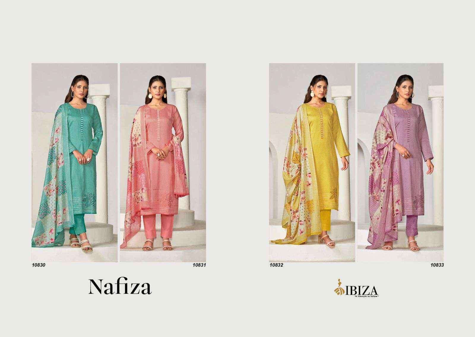 Ibiza Nafiza Jam Cotton Dress Material (4 pcs Catalogue)