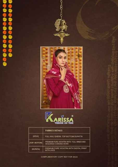 Karissa Gehna Vichitra Silk Readymade Readymade Suit (4 pcs Catalogue)