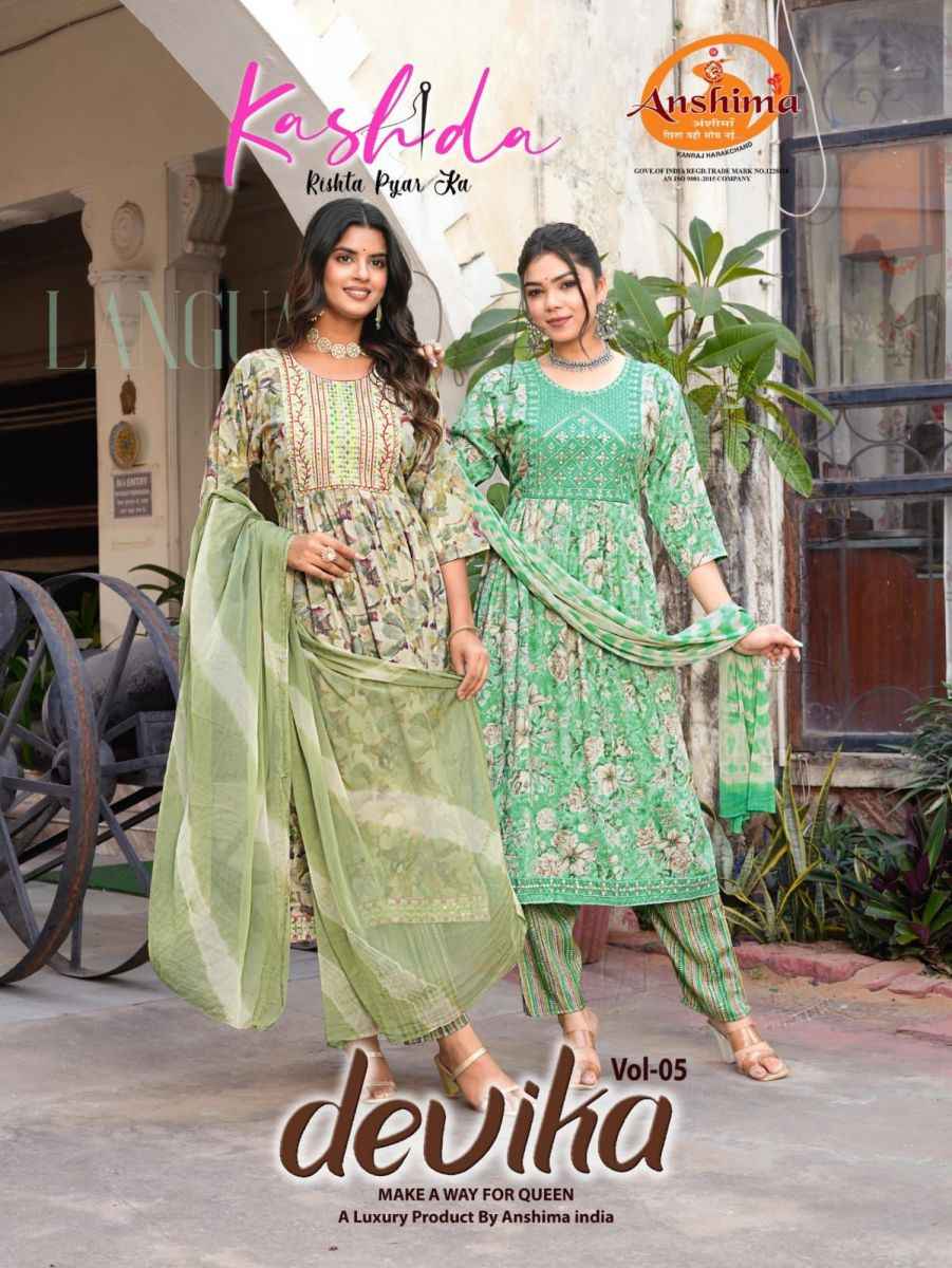 Kashida Devika Vol-5 Rayon Readymade Suit (10 pcs Catalogue)