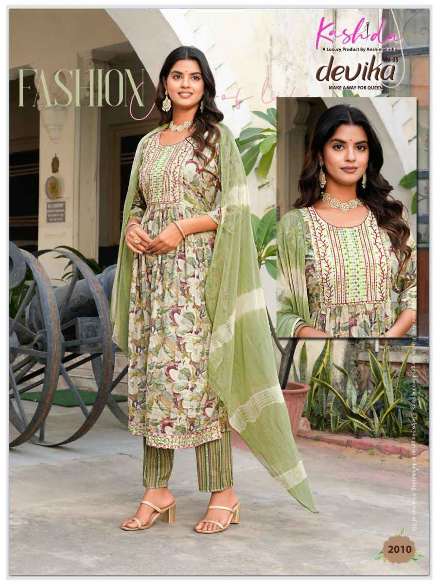 Kashida Devika Vol-5 Rayon Readymade Suit (10 pcs Catalogue)