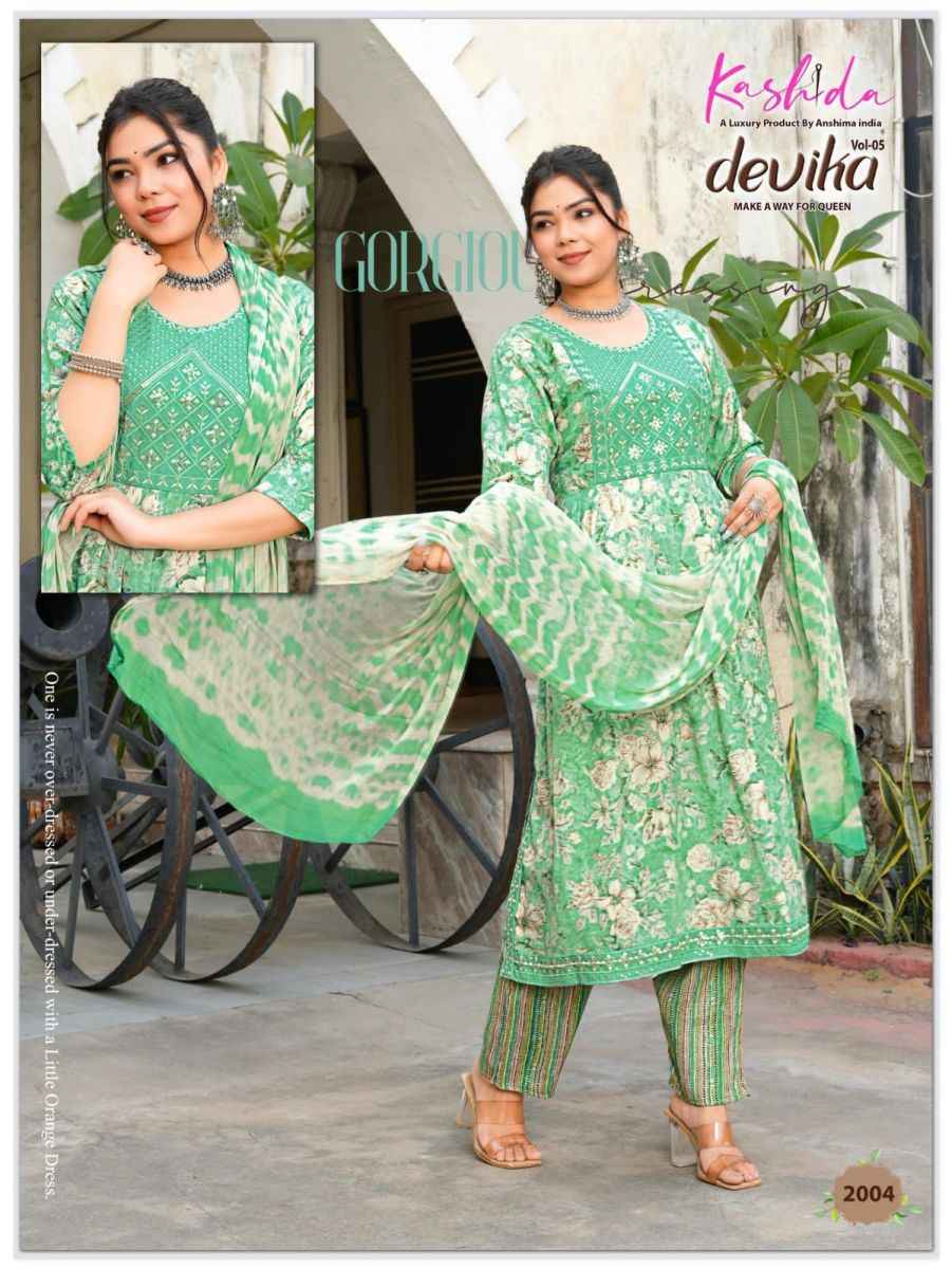 Kashida Devika Vol-5 Rayon Readymade Suit (10 pcs Catalogue)
