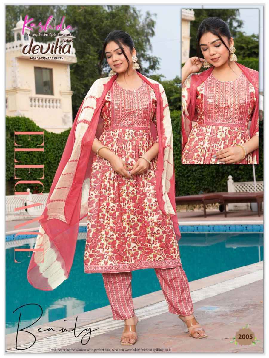 Kashida Devika Vol-5 Rayon Readymade Suit (10 pcs Catalogue)