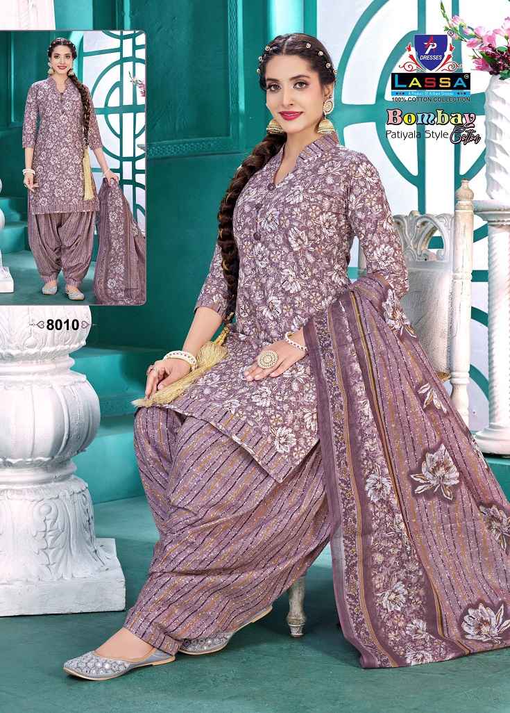 Lassa Bombey Patiyala Style Vol-8 Cotton Dress Material (10 pcs Catalogue)