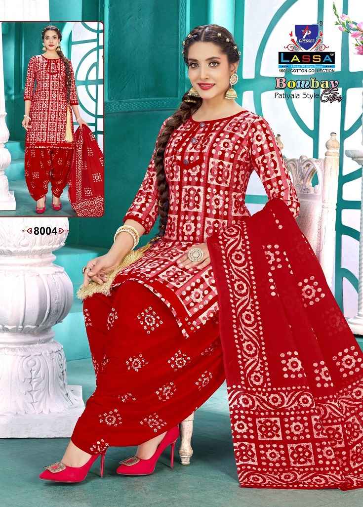 Lassa Bombey Patiyala Style Vol-8 Cotton Dress Material (10 pcs Catalogue)