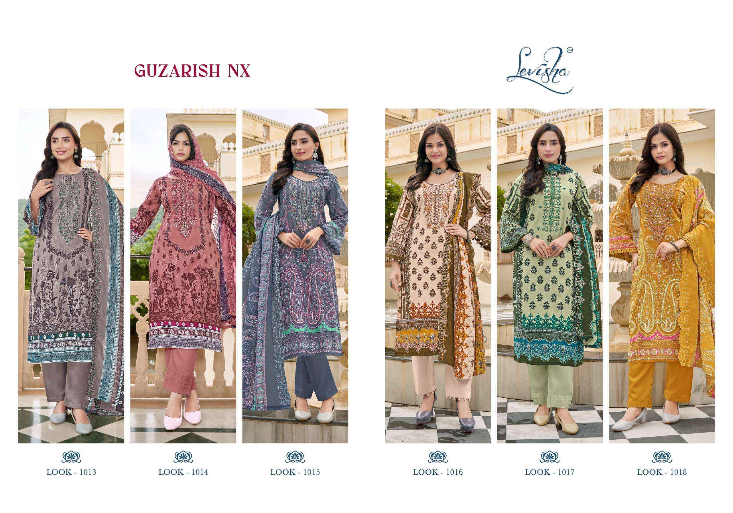 Levisha Guzarish Nx Lawn Cotton Dress Material (6 pcs Catalogue)