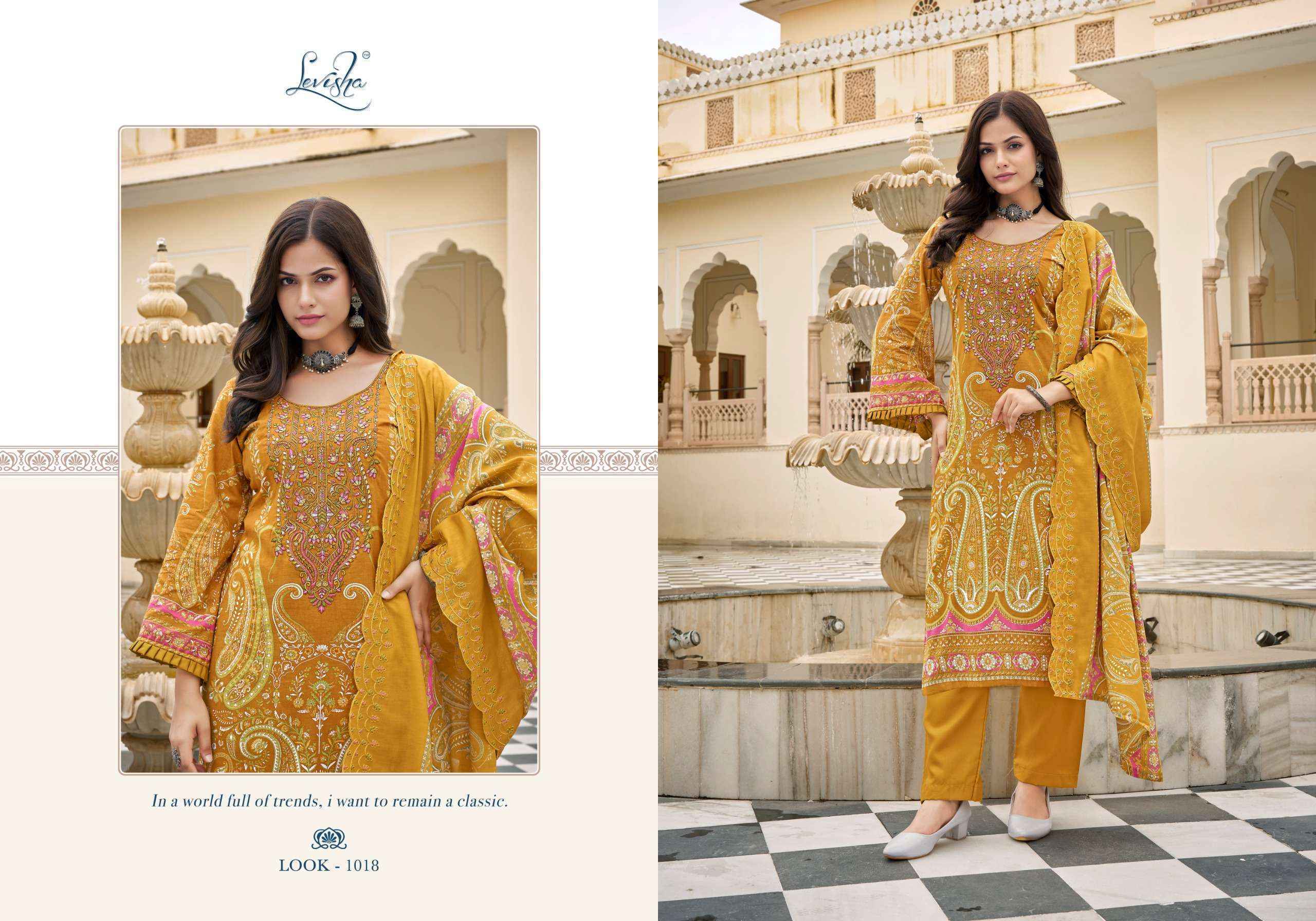Levisha Guzarish Nx Lawn Cotton Dress Material (6 pcs Catalogue)