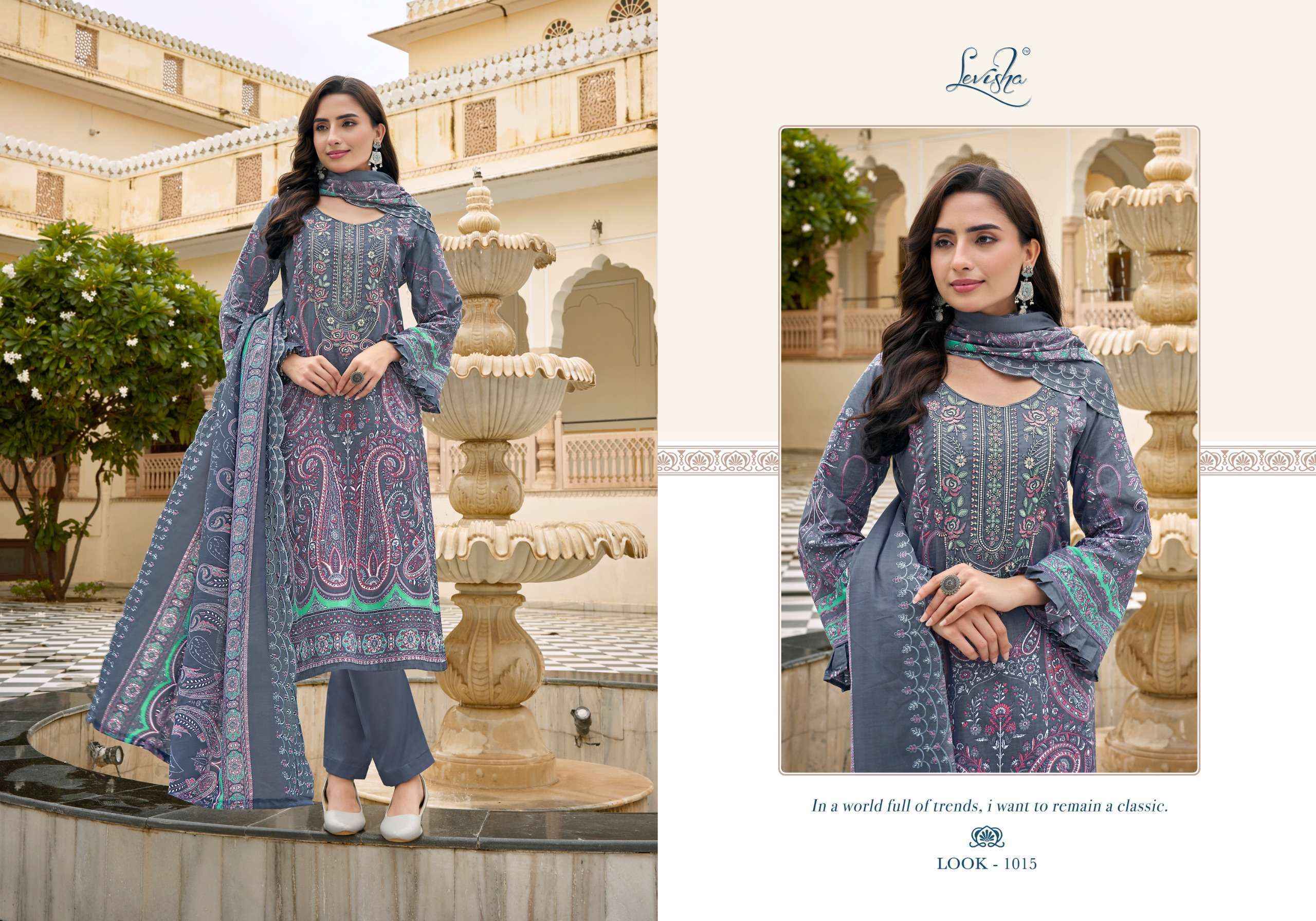 Levisha Guzarish Nx Lawn Cotton Dress Material (6 pcs Catalogue)