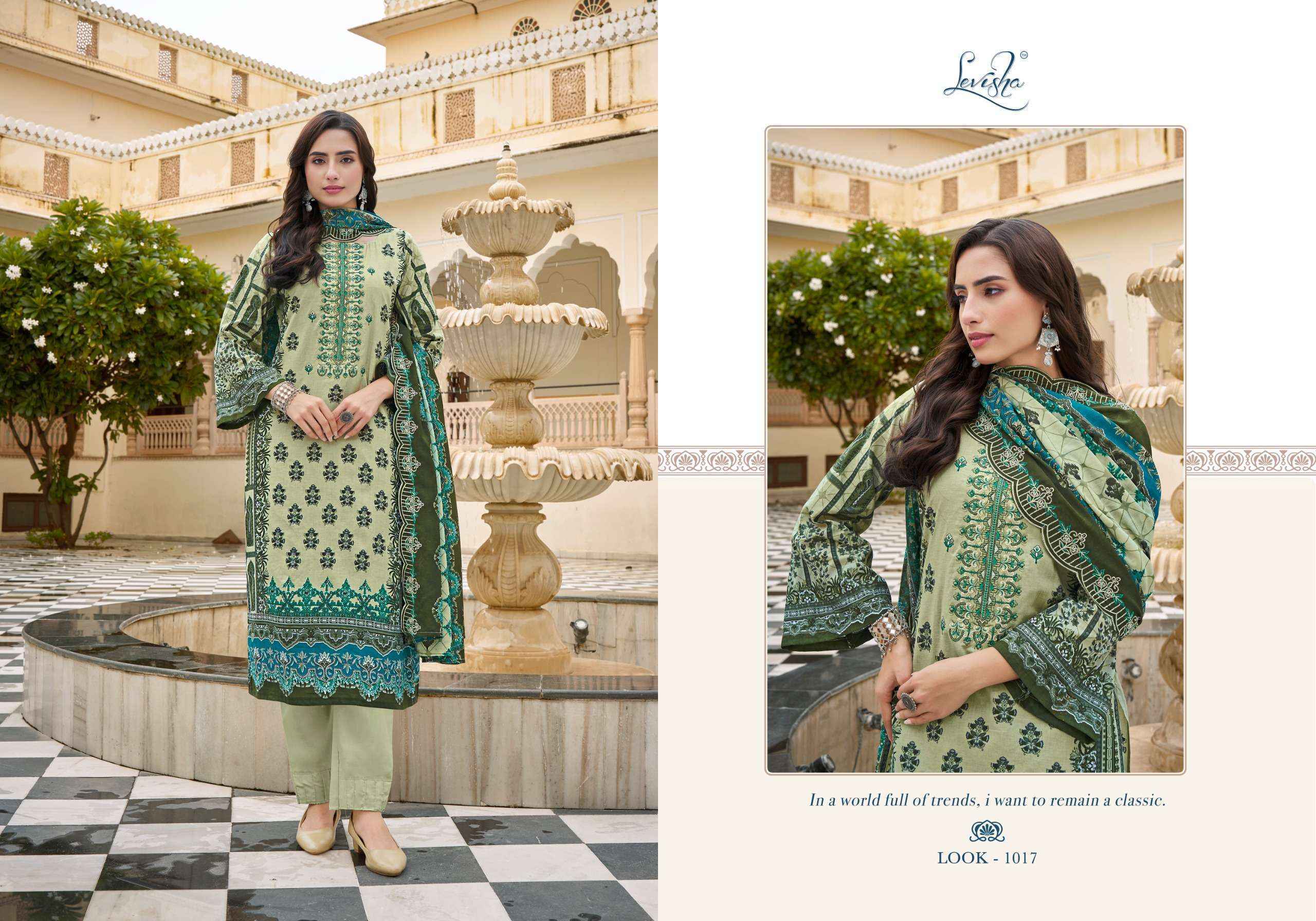 Levisha Guzarish Nx Lawn Cotton Dress Material (6 pcs Catalogue)