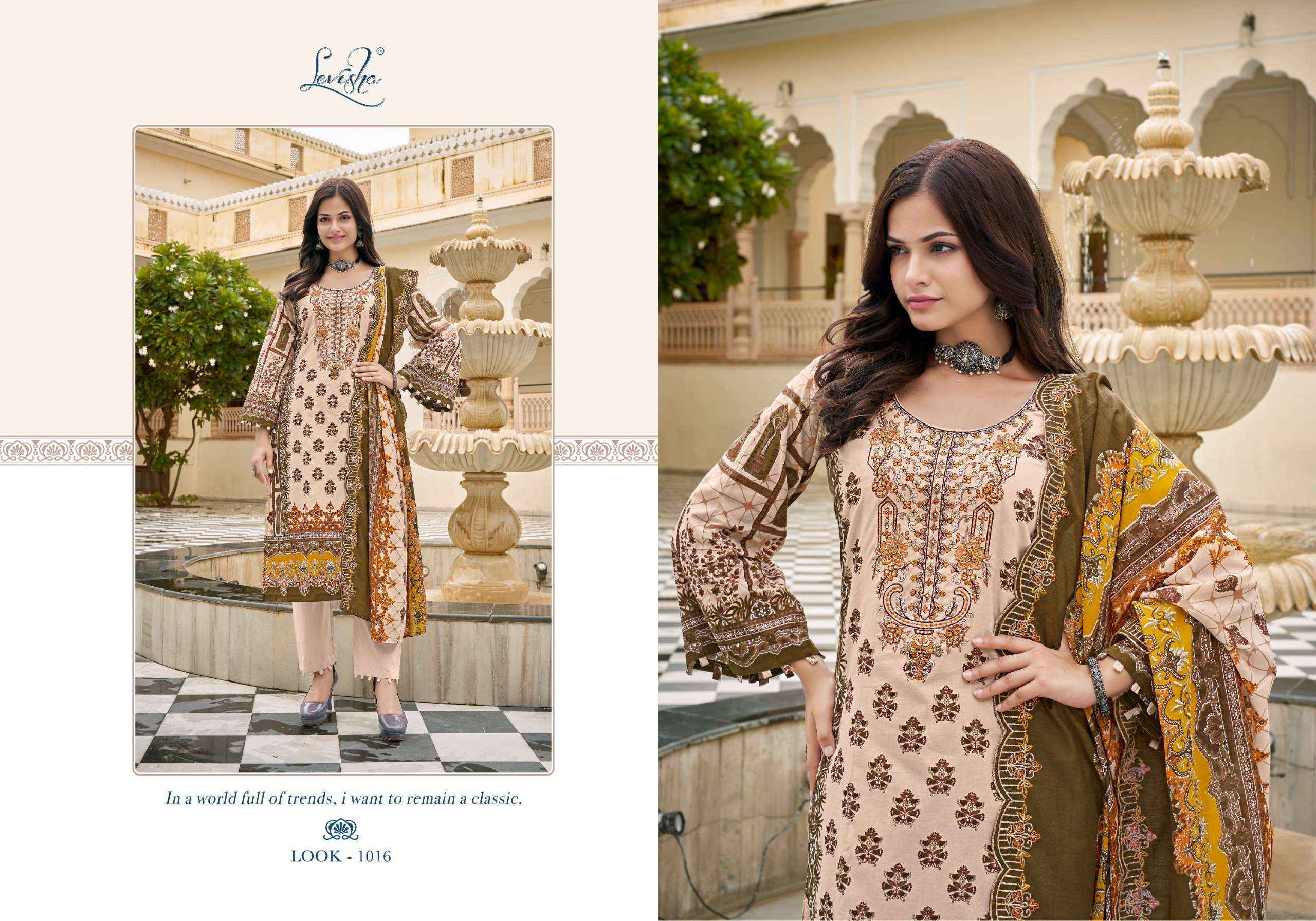 Levisha Guzarish Nx Lawn Cotton Dress Material (6 pcs Catalogue)