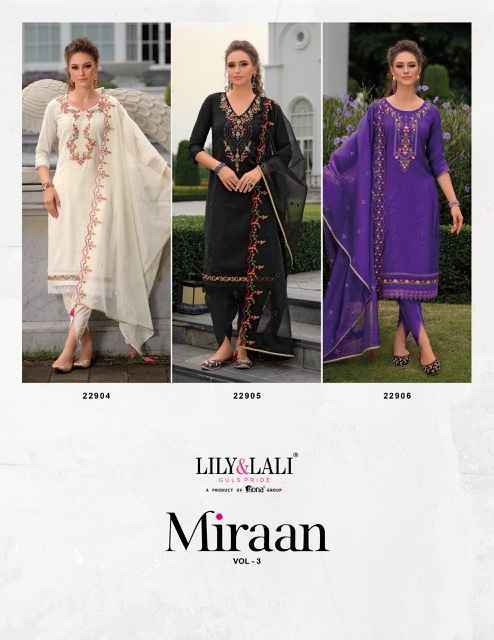 Lily & Lali Miraan Vol-3 Viscose Readymade Suit (6 pcs Catalogue)      
