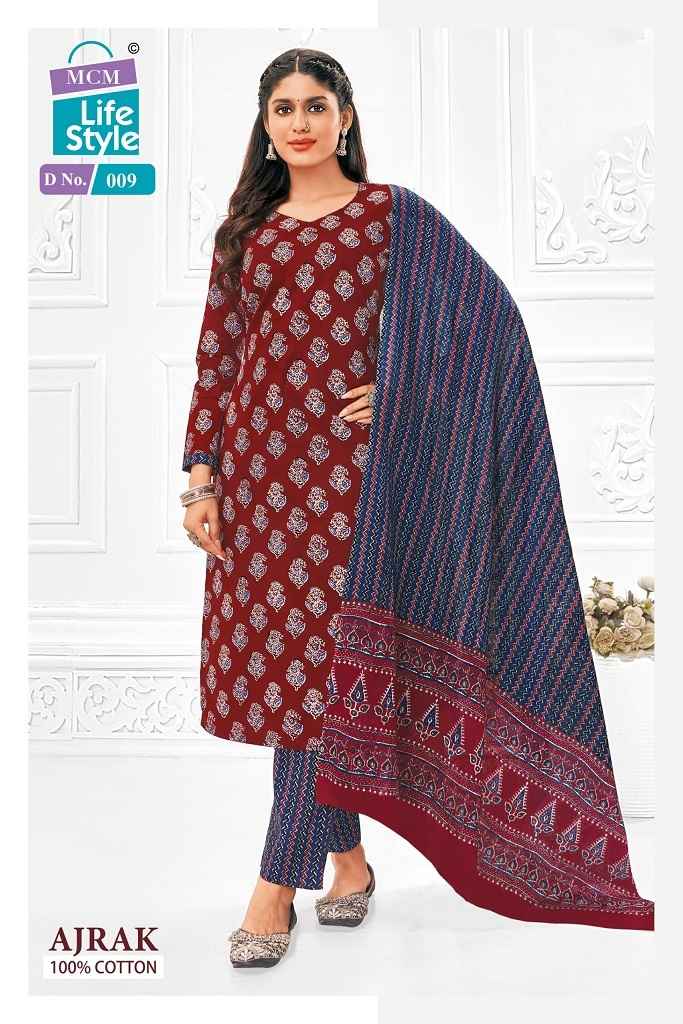 MCM Ajrak Vol-1 Cotton Dress Material (10 pcs Catalogue)