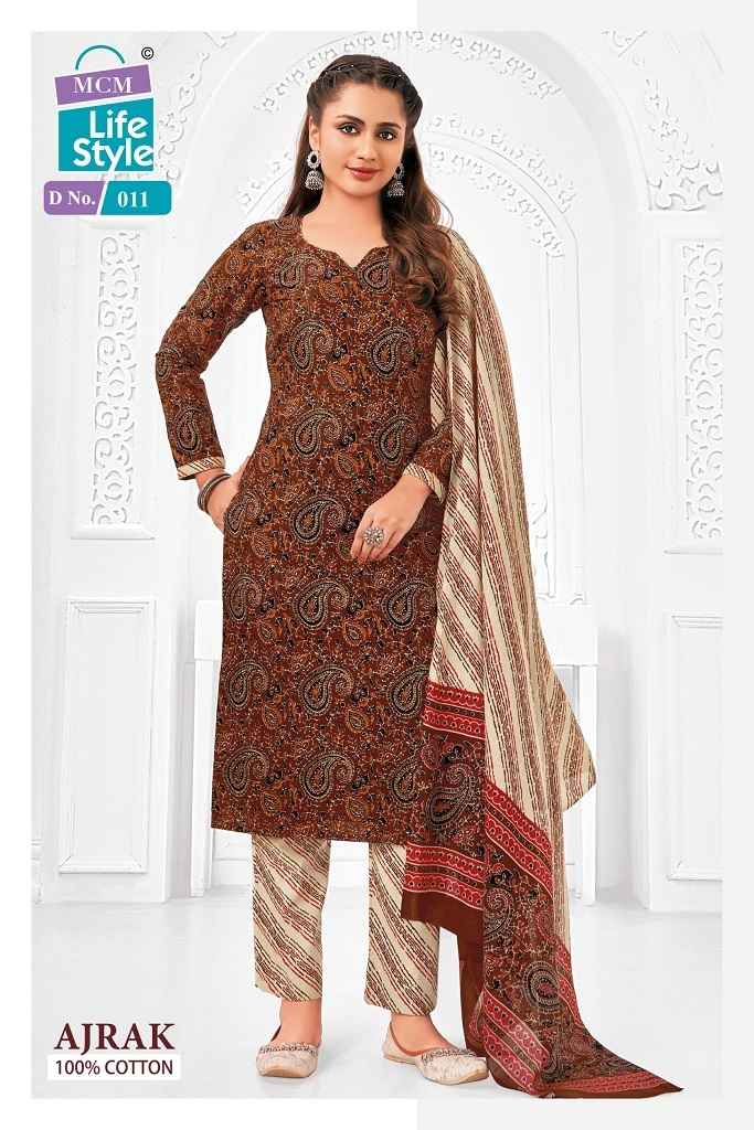 MCM Ajrak Vol-1 Cotton Dress Material (10 pcs Catalogue)