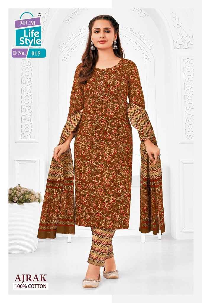 MCM Ajrak Vol-1 Cotton Dress Material (10 pcs Catalogue)