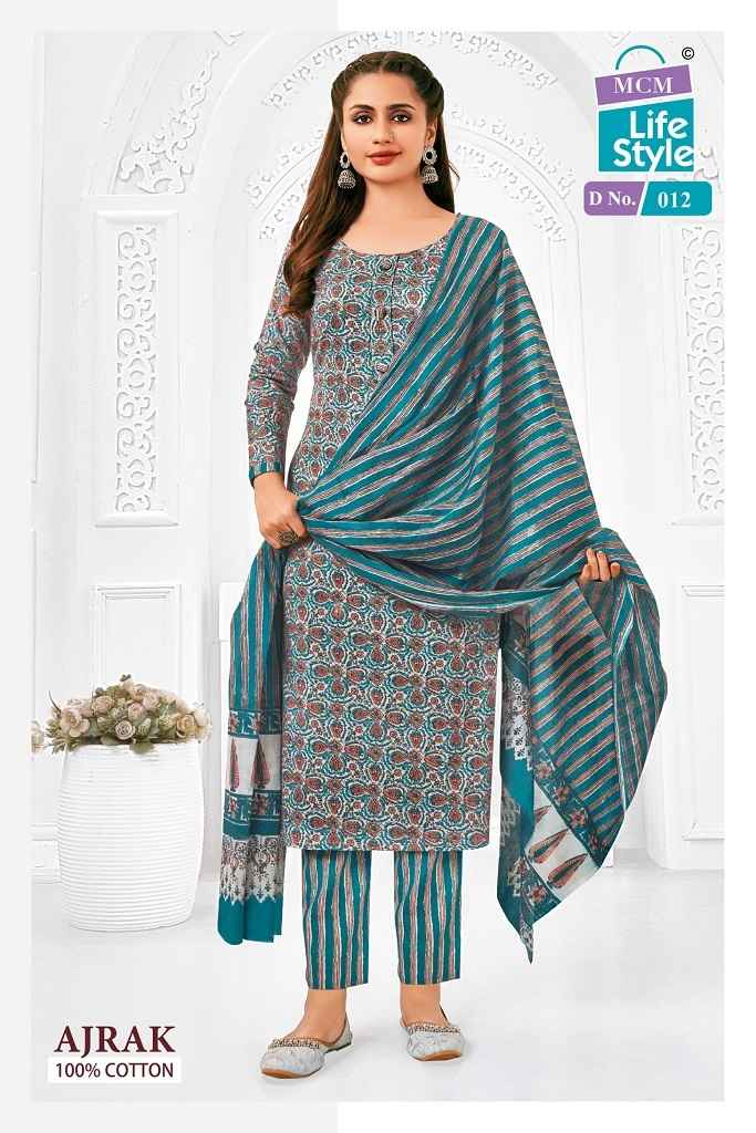 MCM Ajrak Vol-1 Cotton Dress Material (10 pcs Catalogue)