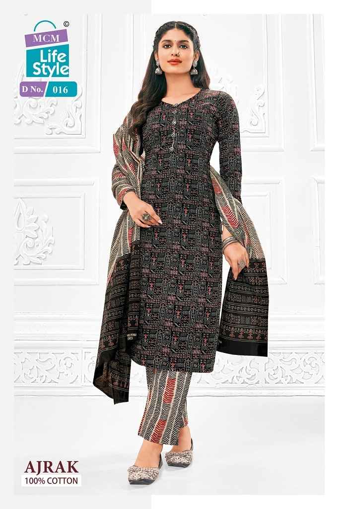 MCM Ajrak Vol-1 Cotton Dress Material (10 pcs Catalogue)