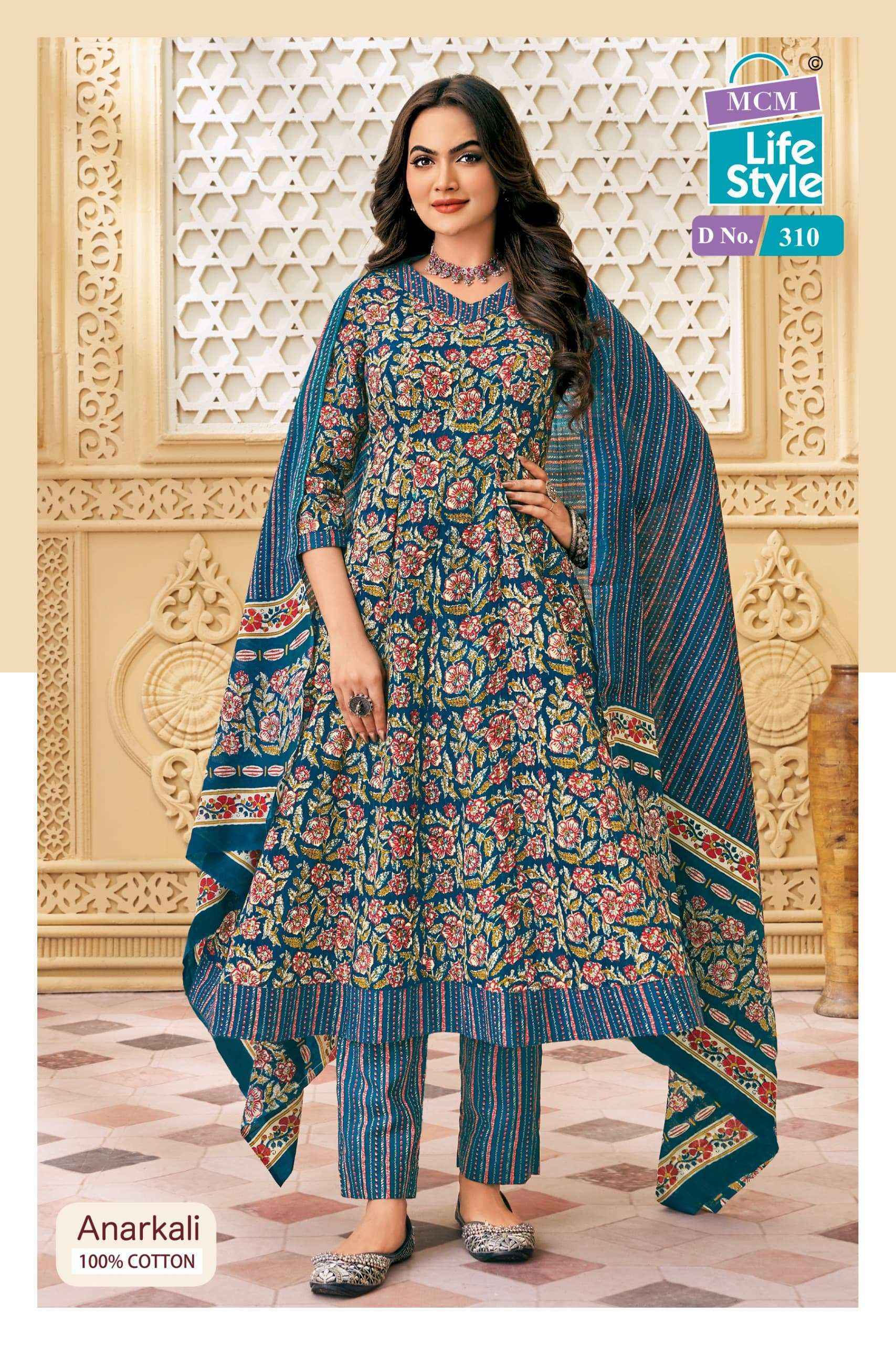 MCM Lifestyle Anarkali Vol-3 Cotton Readymade Suit (10 pcs Catalogue)