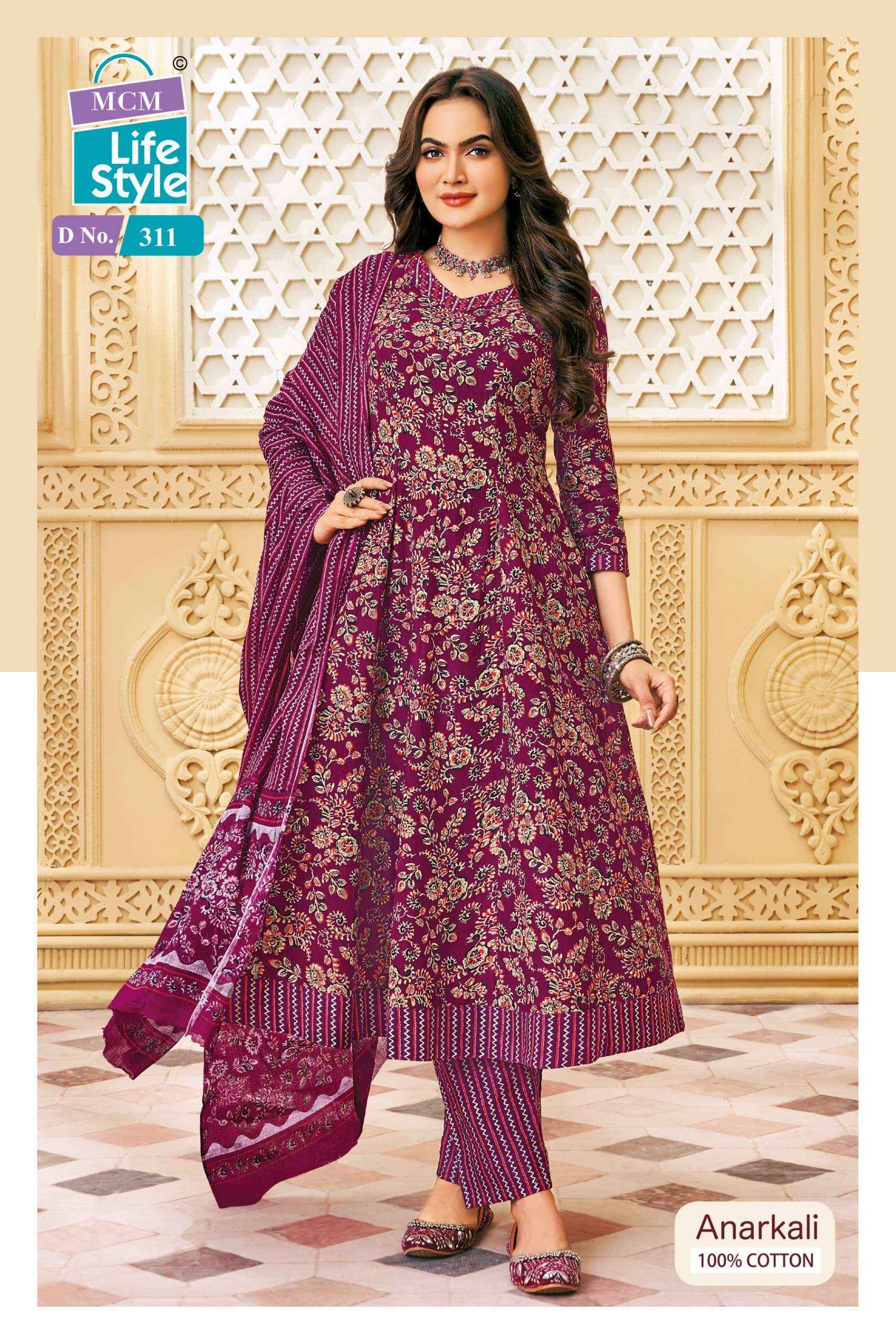 MCM Lifestyle Anarkali Vol-3 Cotton Readymade Suit (10 pcs Catalogue)