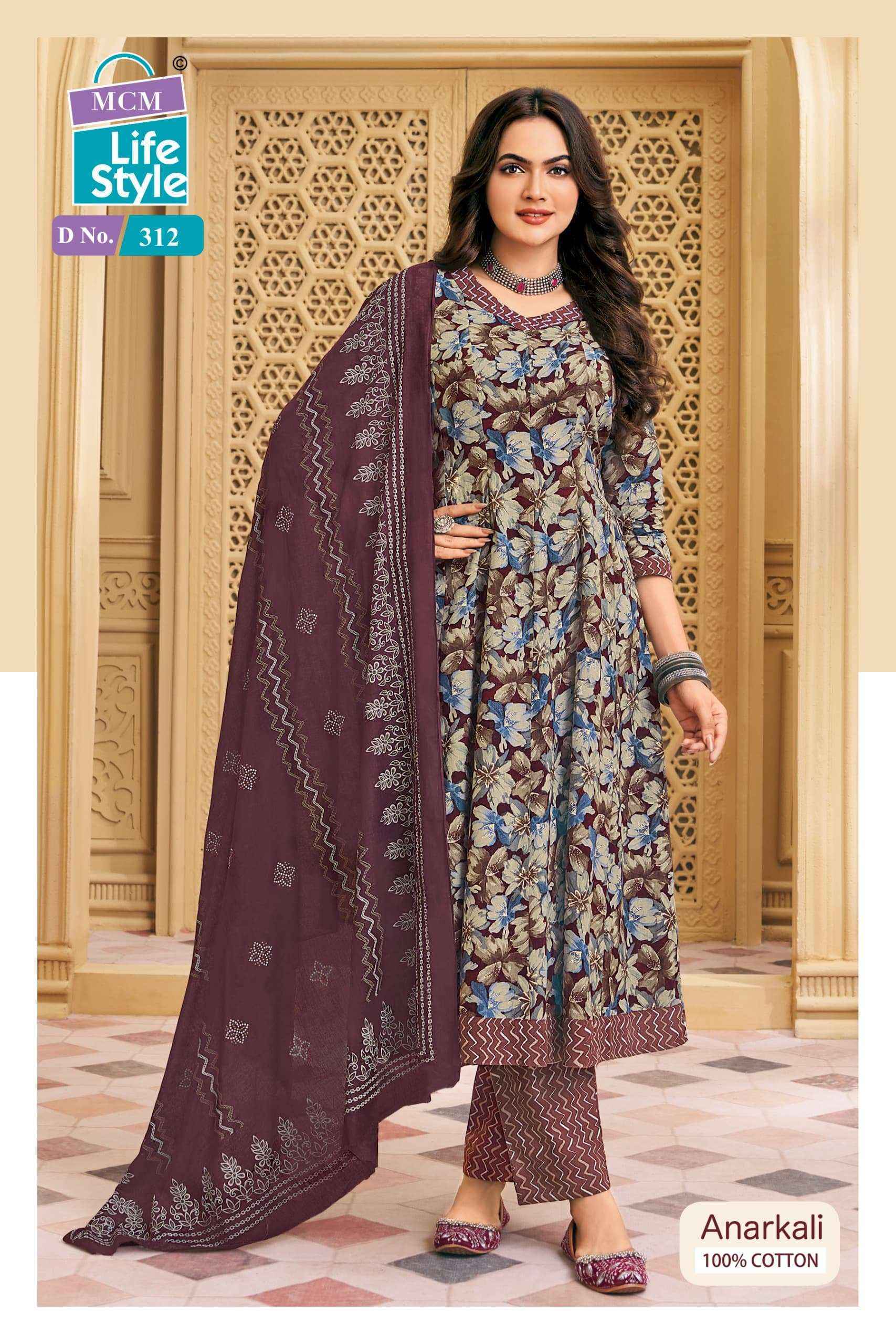 MCM Lifestyle Anarkali Vol-3 Cotton Readymade Suit (10 pcs Catalogue)