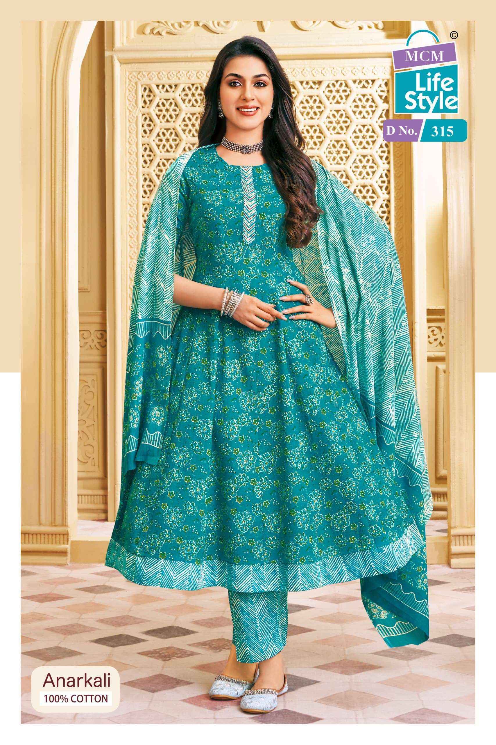 MCM Lifestyle Anarkali Vol-3 Cotton Readymade Suit (10 pcs Catalogue)
