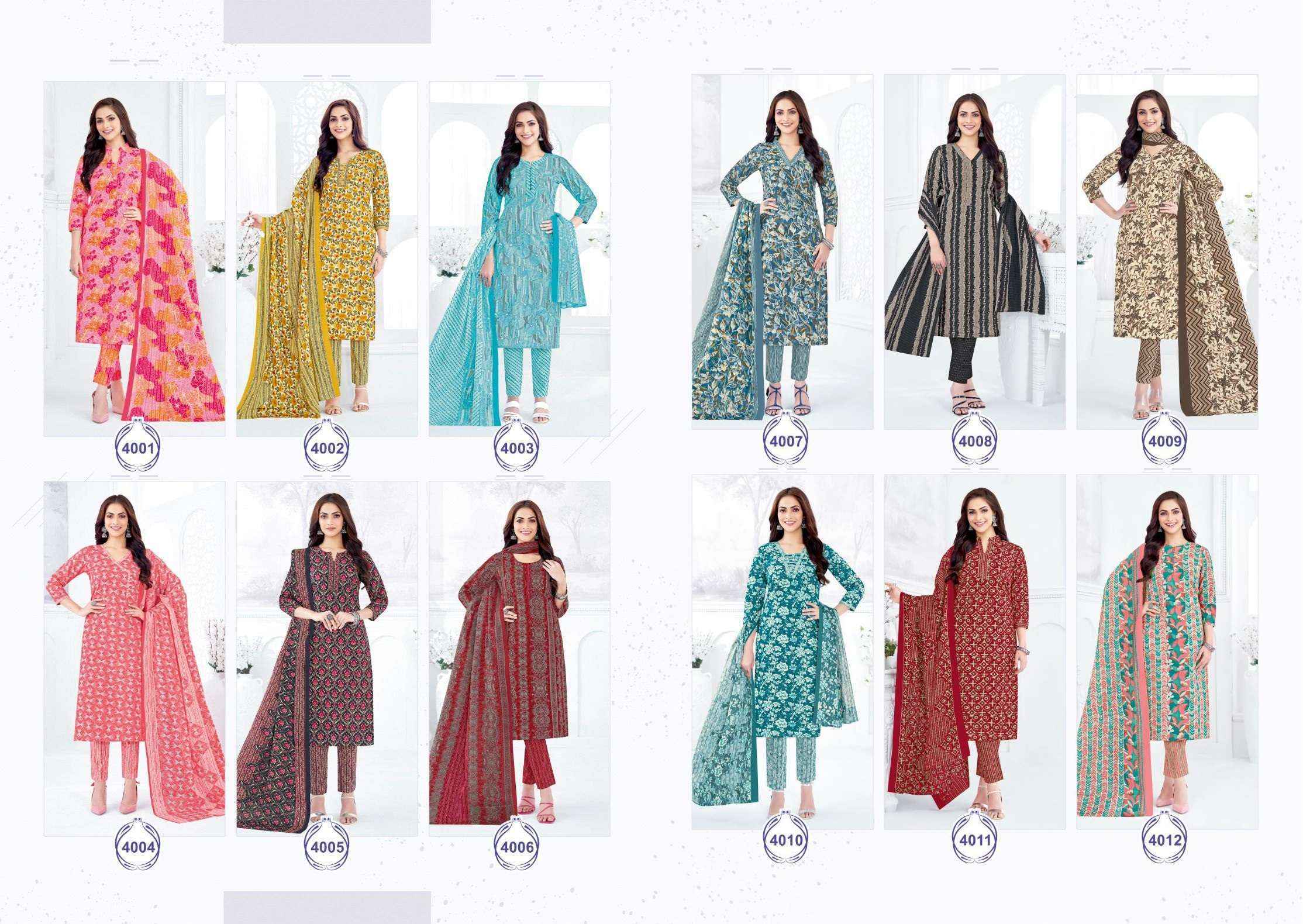 MFC Palak Vol-4 Heavy Cotton Dress Material (12 pcs Catalogue)