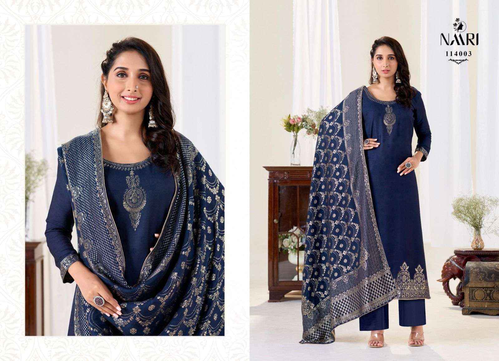Naari Glori Pashmina Jacquard Dress Material (4 pcs Catalogue)