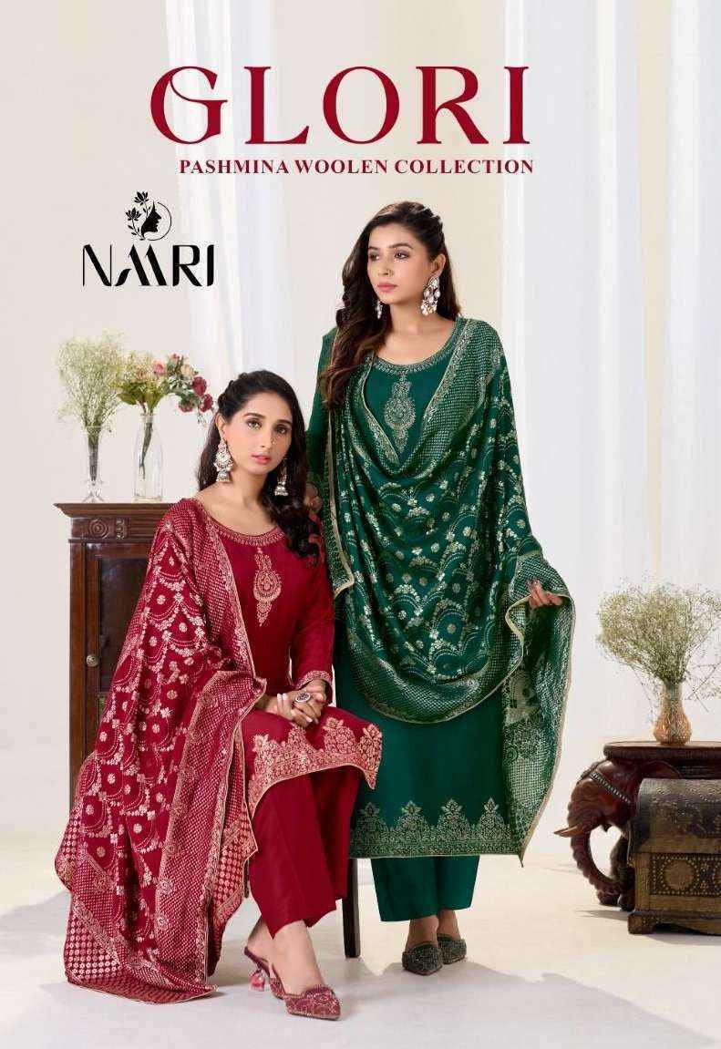 Naari Glori Pashmina Jacquard Dress Material (4 pcs Catalogue)