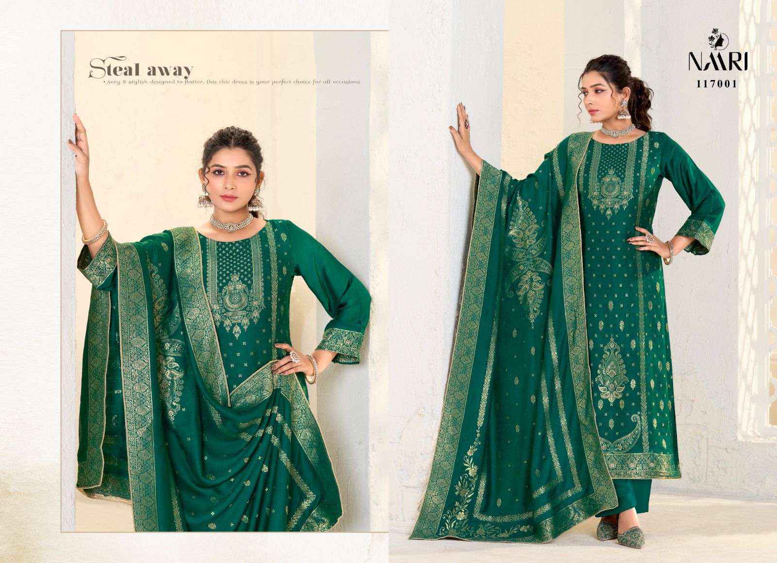 Naari Gulistan Pashmina Jacquard Dress Material (4 pcs Catalogue)