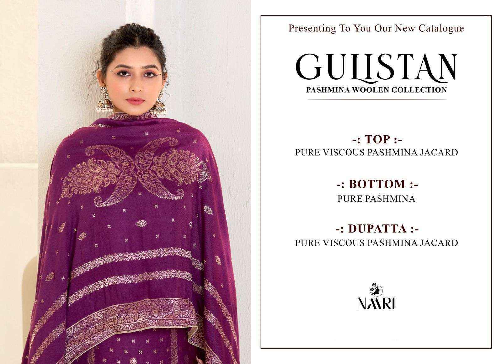 Naari Gulistan Pashmina Jacquard Dress Material (4 pcs Catalogue)