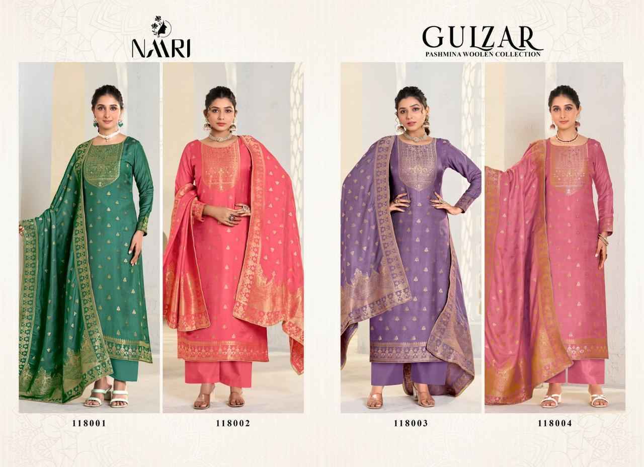Naari Gulzar Viscose Pashmina Dress Material (4 pcs Catalogue)