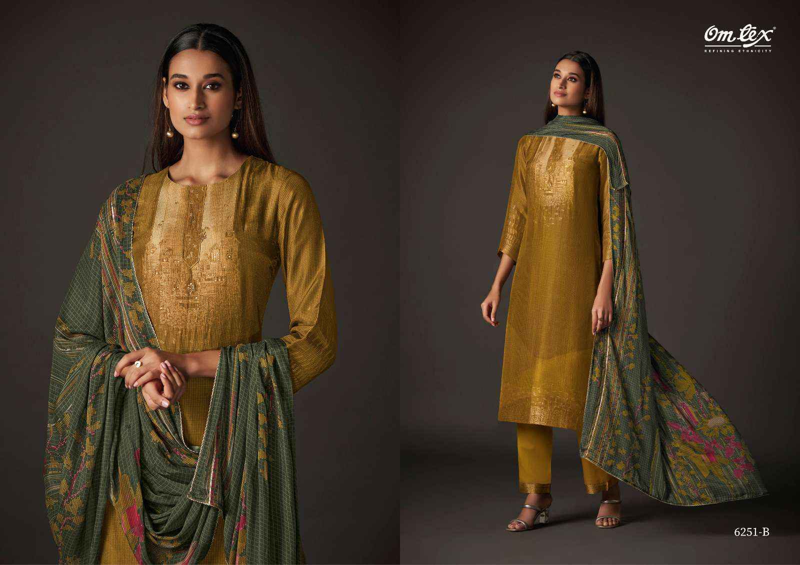 Omtex Caprina Vol-2 Silk Jacquard Dress Material (4 pcs Catalogue)