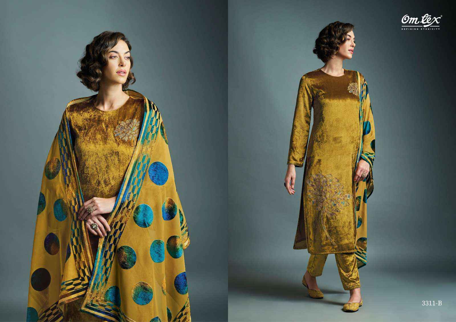 Omtex Daira Vol-3 Velvet Dress Material (4 pcs Catalogue)