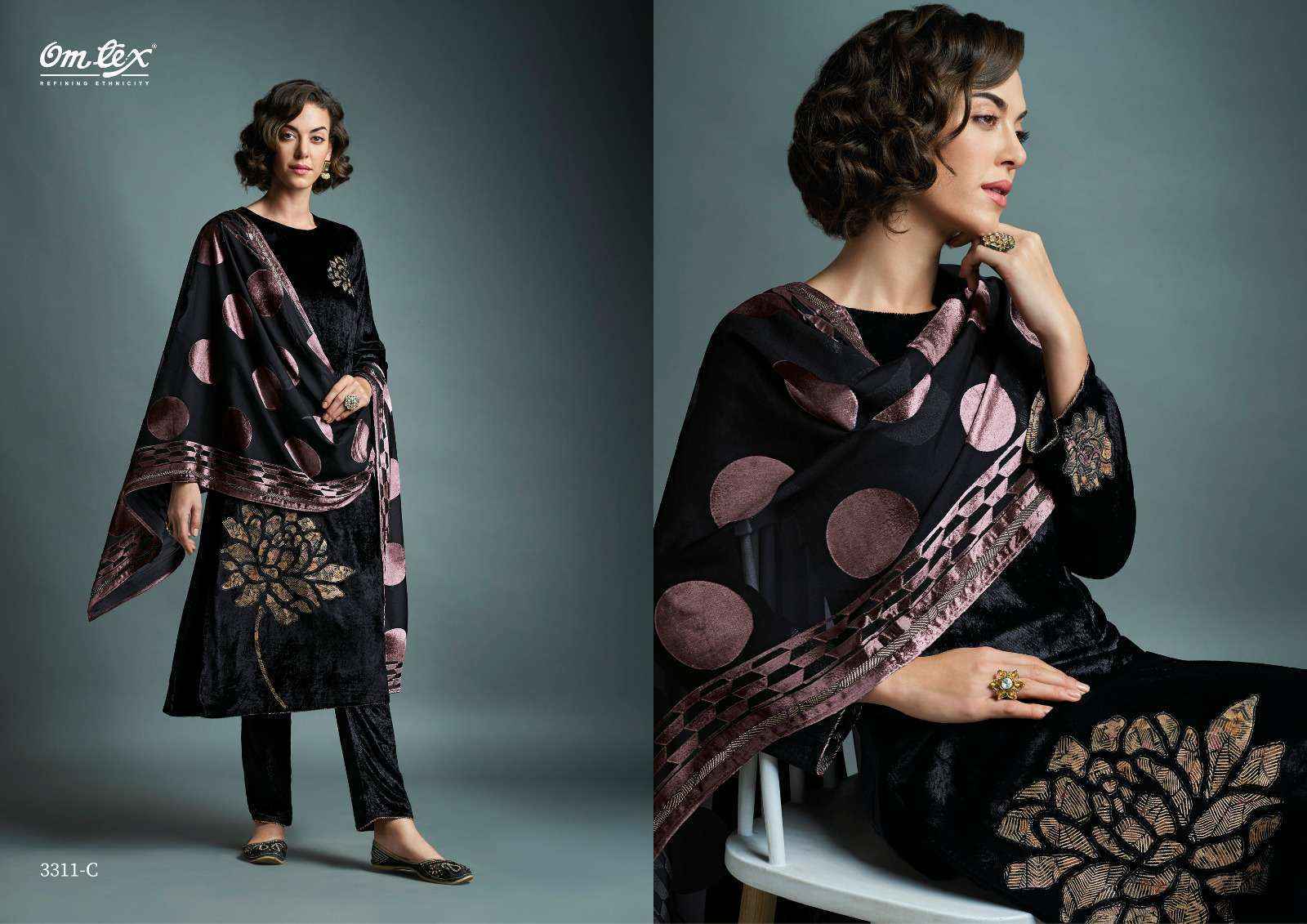 Omtex Daira Vol-3 Velvet Dress Material (4 pcs Catalogue)