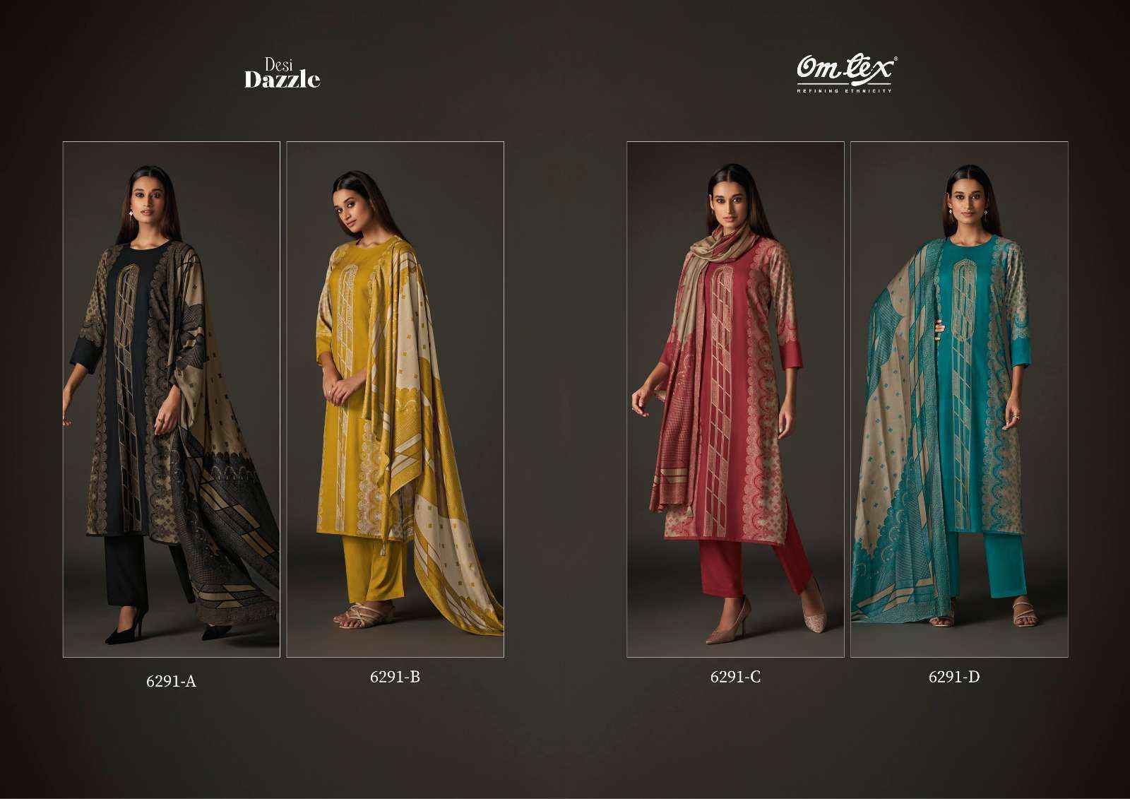 Omtex Desi Dazzle Pashmina Dress Material (4 pcs Catalogue)