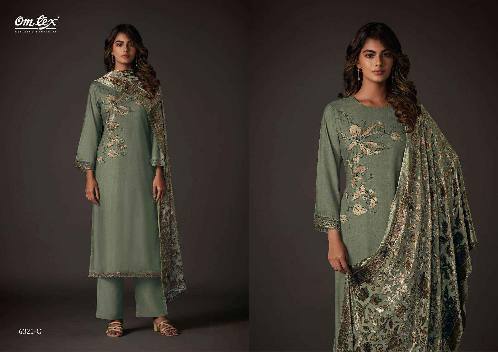 Omtex Nimaya Pashmina Dress Material (4 pcs Catalogue)