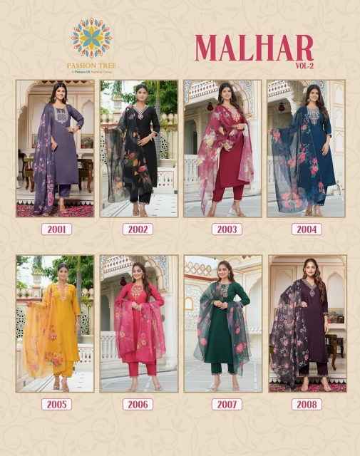 Passion Tree Malhar Vol-2 Romal Silk Readymade Suit (8 pcs Catalogue)