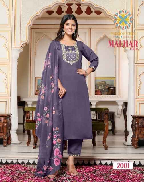 Passion Tree Malhar Vol-2 Romal Silk Readymade Suit (8 pcs Catalogue)