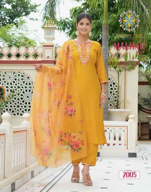 Passion Tree Malhar Vol-2 Romal Silk Readymade Suit (8 pcs Catalogue)