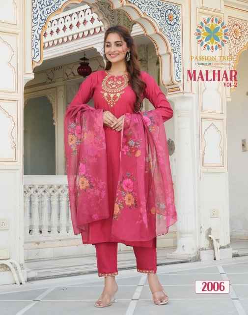 Passion Tree Malhar Vol-2 Romal Silk Readymade Suit (8 pcs Catalogue)