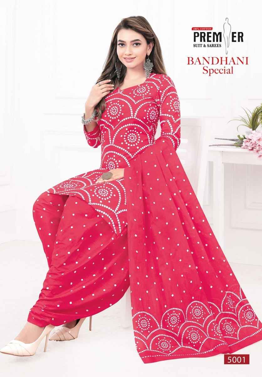 Premier Bandhani Special Vol-5 Cotton Readymade Suit (10 pcs Catalogue)