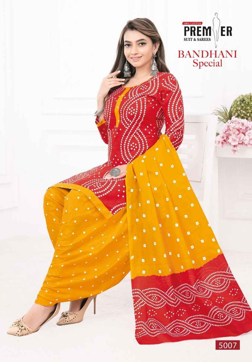 Premier Bandhani Special Vol-5 Cotton Readymade Suit (10 pcs Catalogue)