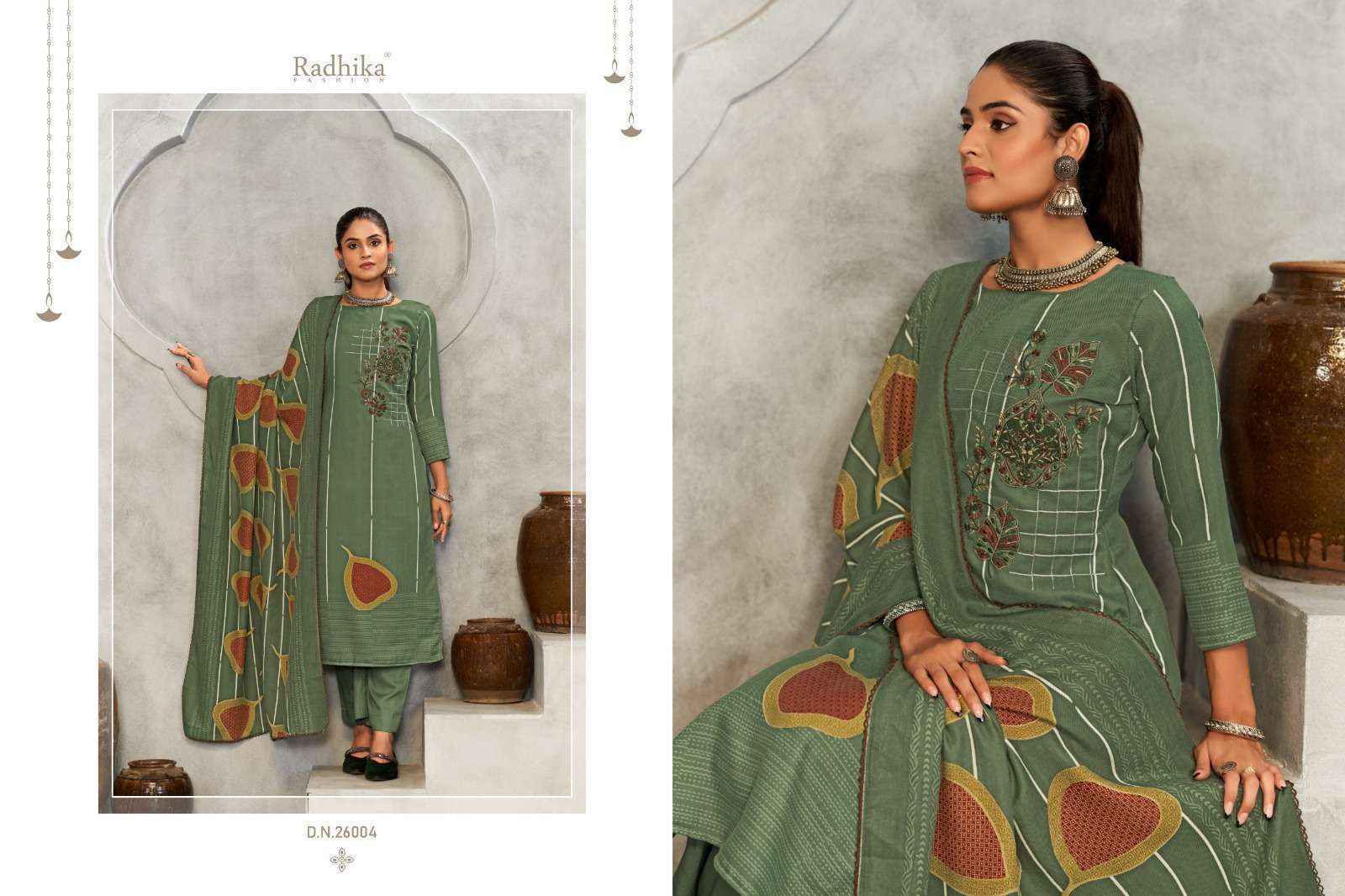 Radhika Fashion Azara Dastoor Pashmina Dress Material (4 pcs Catalogue)