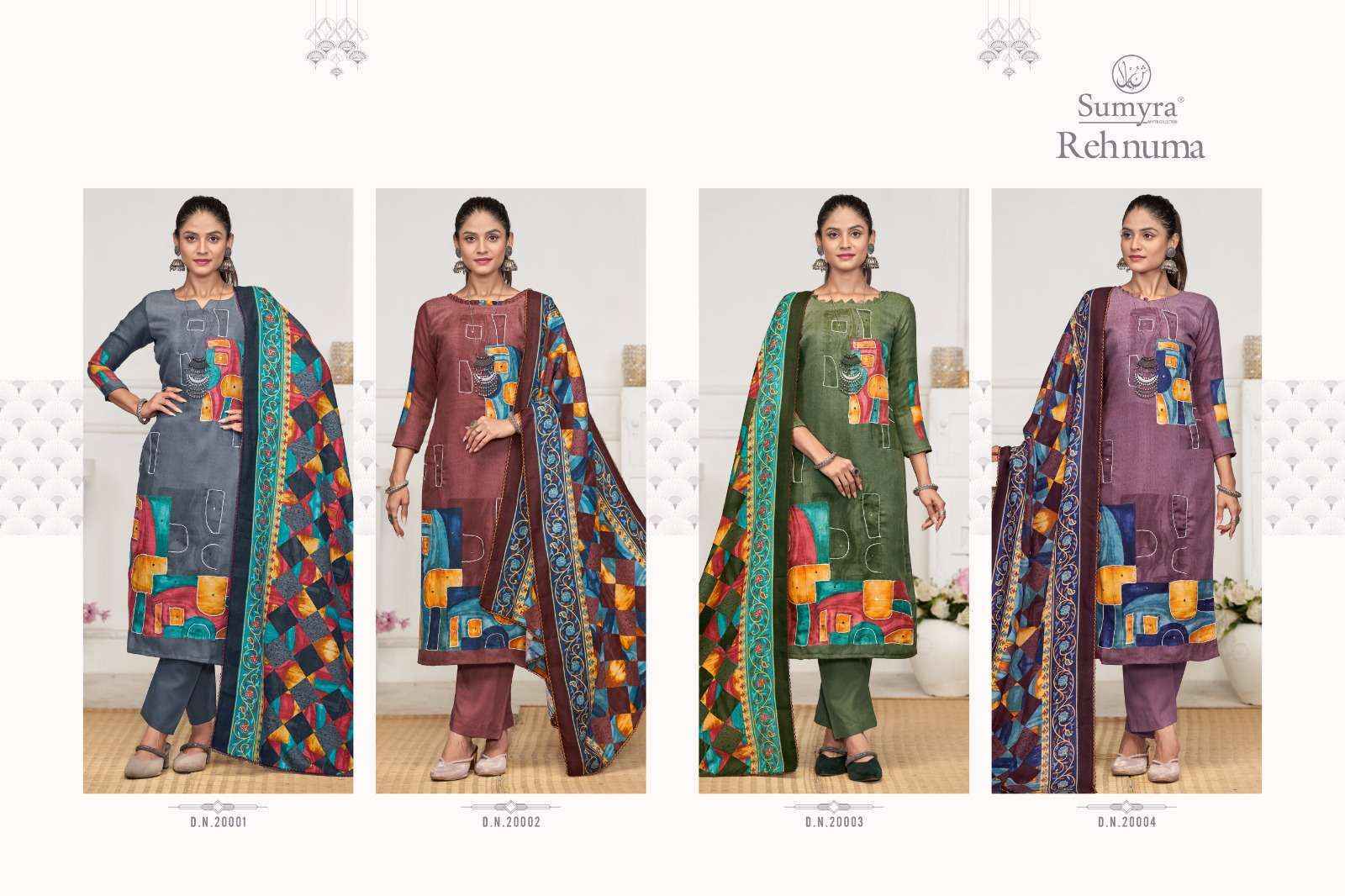 Radhika Fashion Rehnuma Pashmina Dress Material (4 pcs Catalogue)