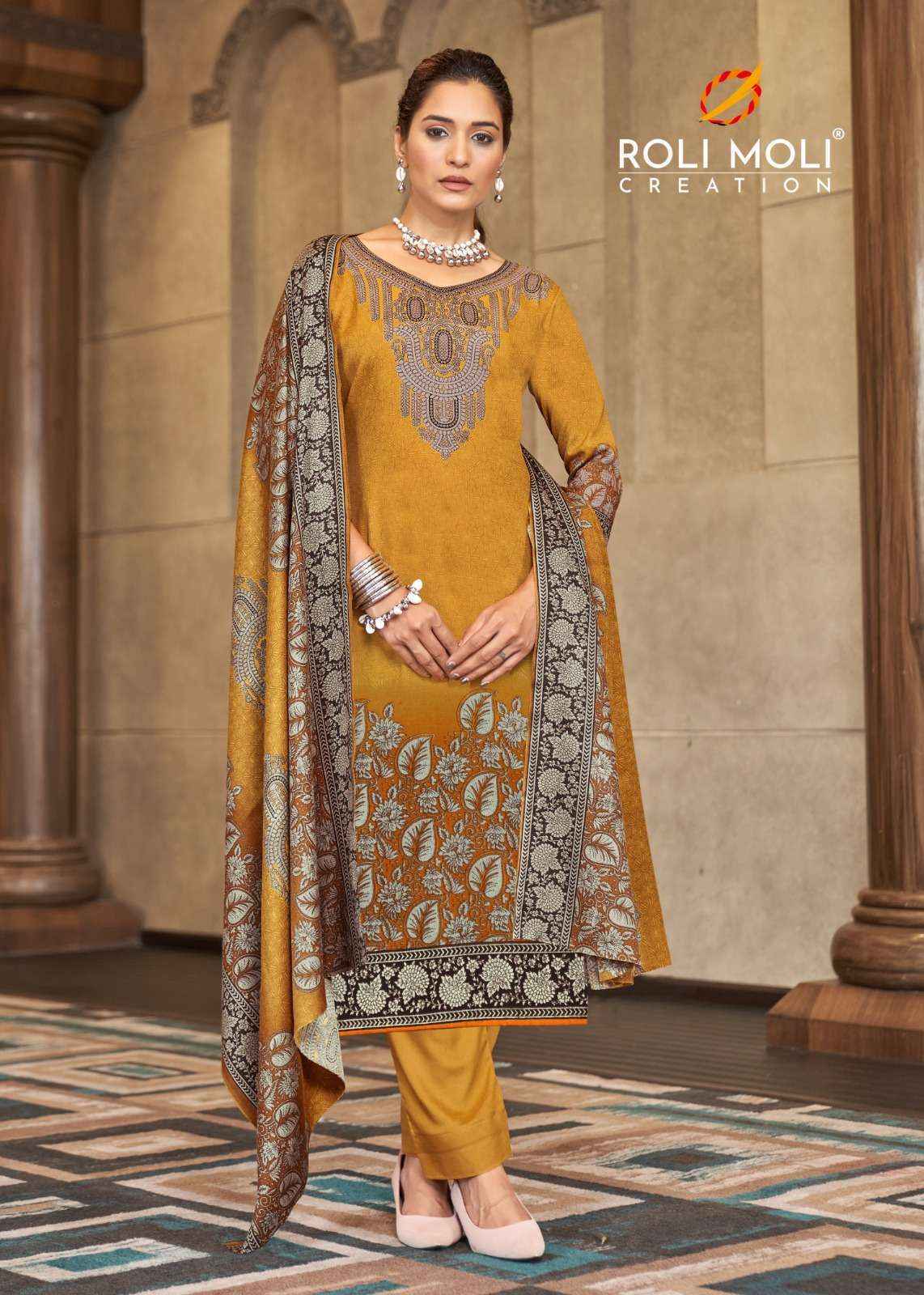 Roli Moli Faiza Pashmina Dress Material (8 pcs Catalogue)