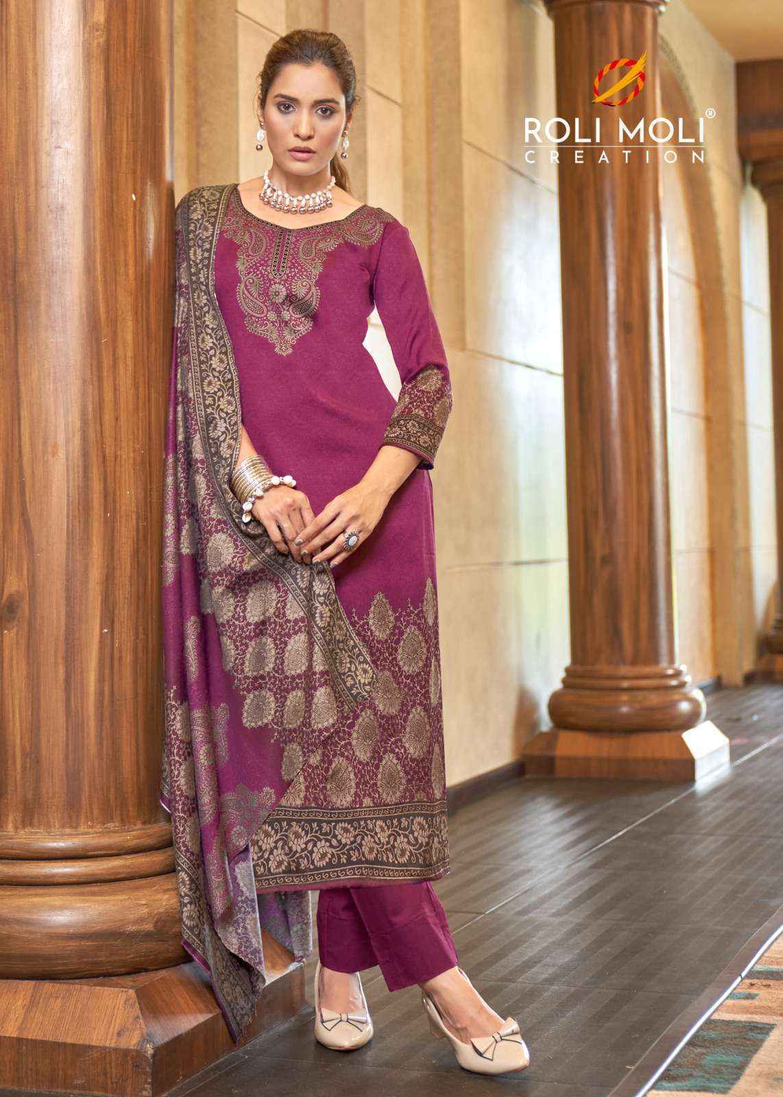 Roli Moli Faiza Pashmina Dress Material (8 pcs Catalogue)