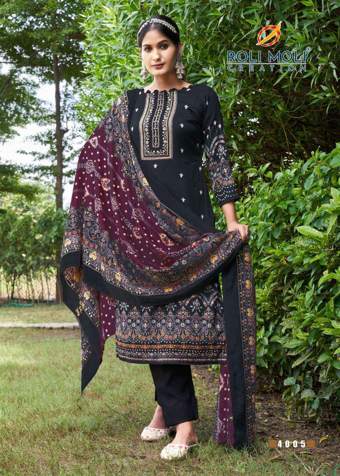 Roli Moli Fitoor Pashmina Dress Material (8 pcs Catalogue)