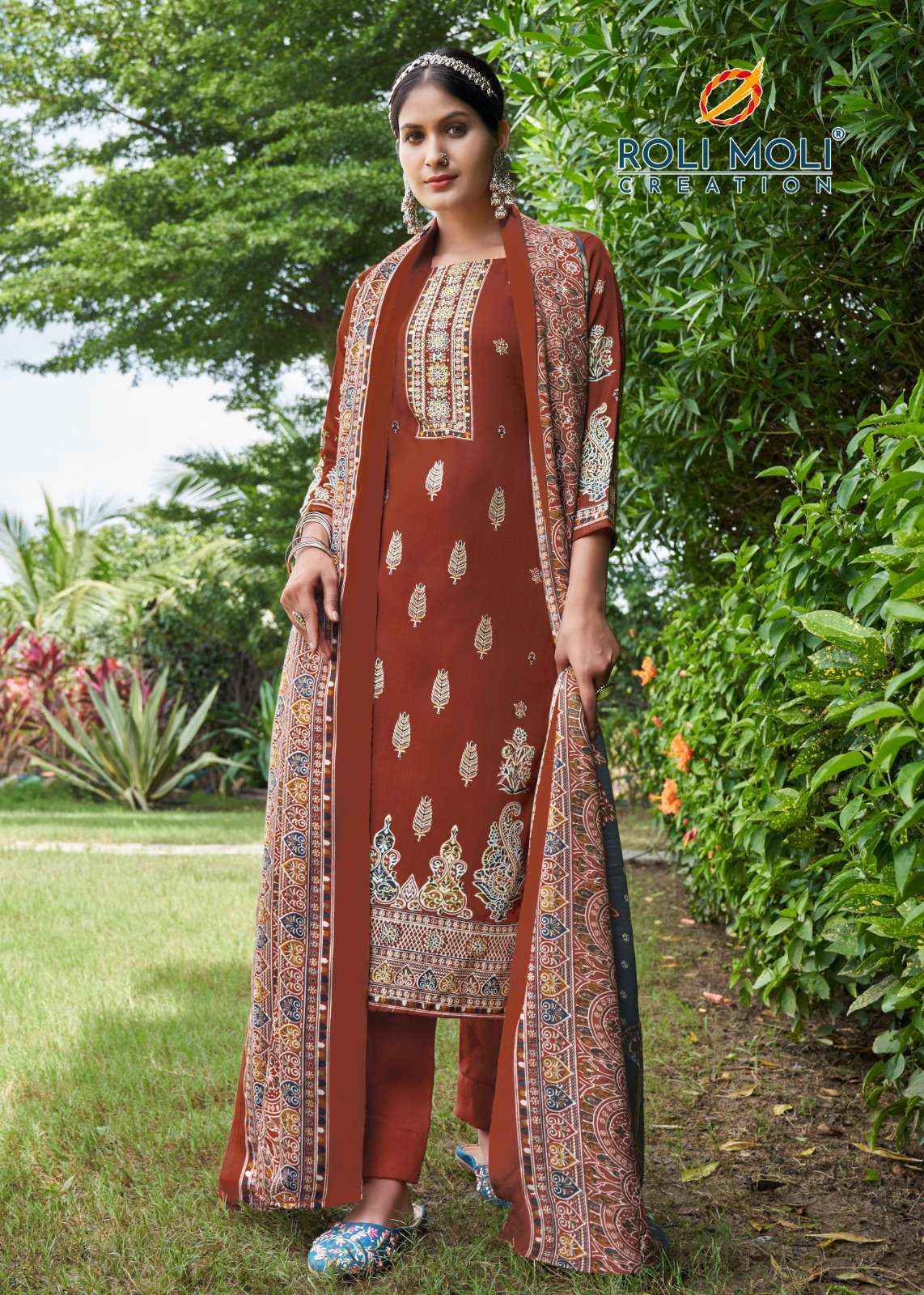 Roli Moli Fitoor Pashmina Dress Material (8 pcs Catalogue)