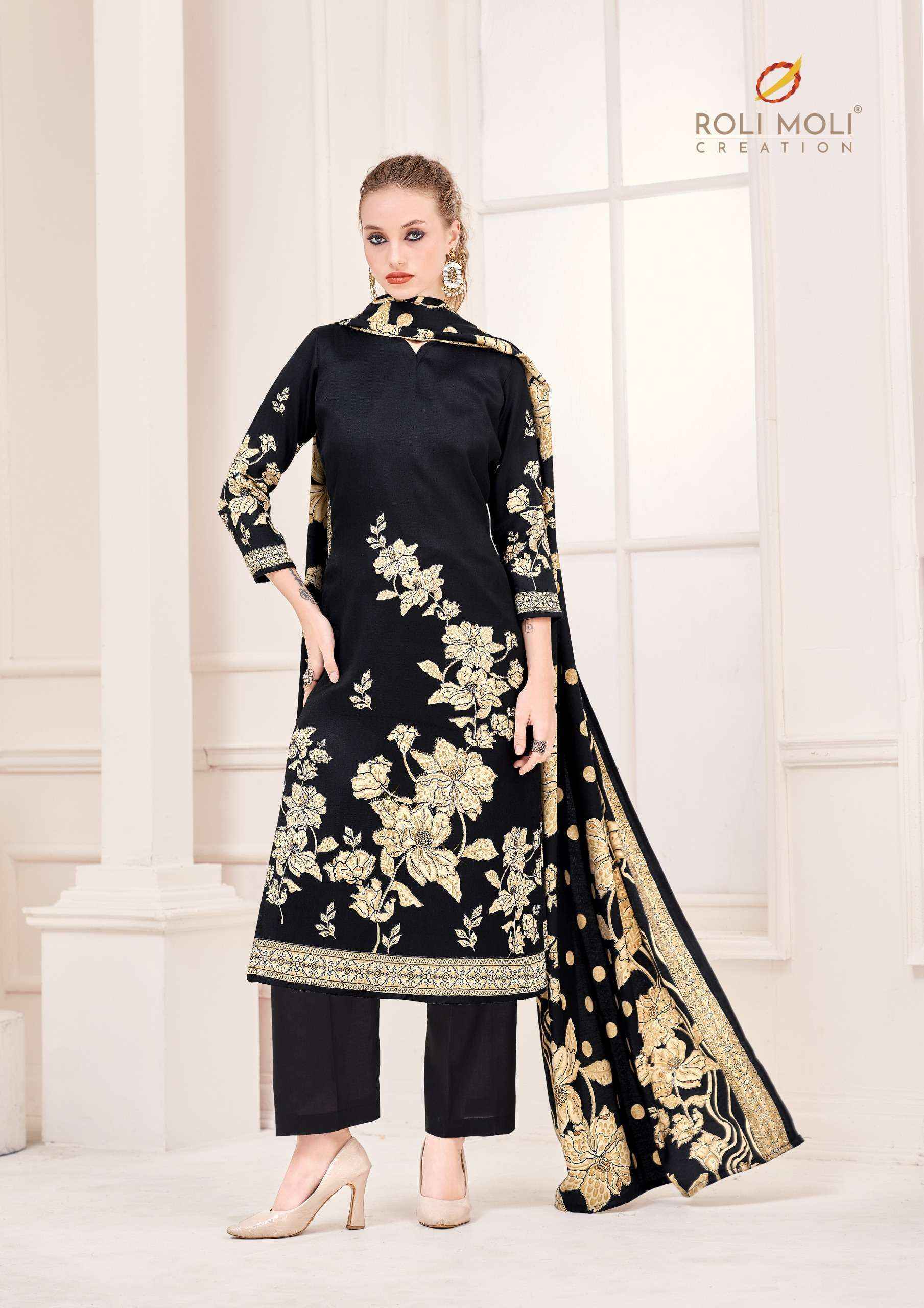 Roli Moli Nusrat Pashmina Dress Material (8 pcs Catalogue)