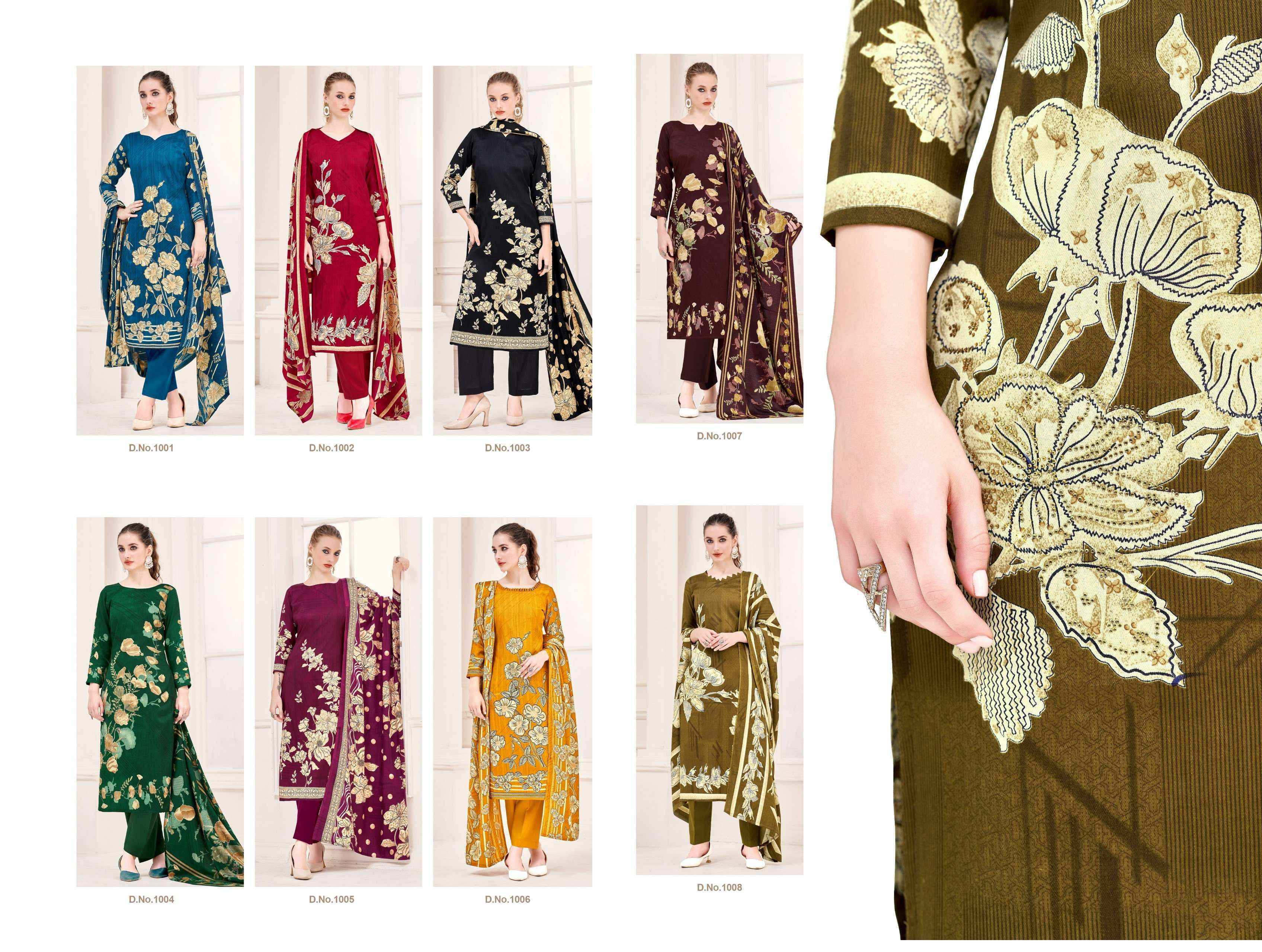Roli Moli Nusrat Pashmina Dress Material (8 pcs Catalogue)