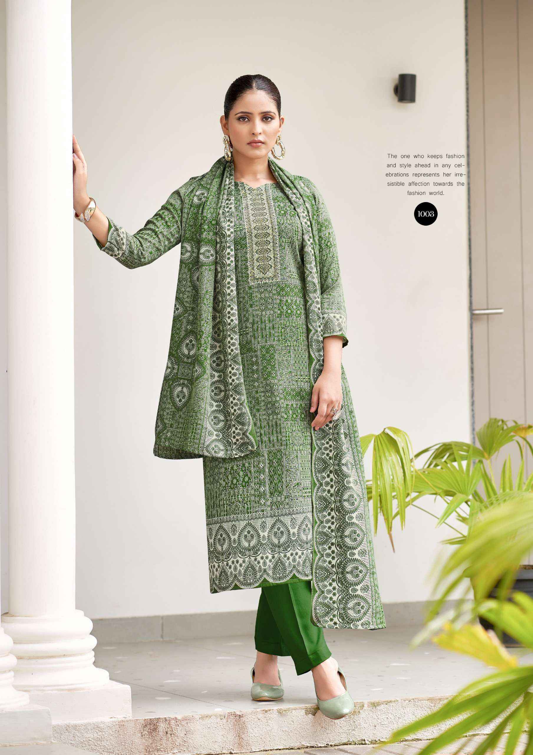 Roli Moli Rangat Pashmina Dress Material (8 pcs Catalogue)